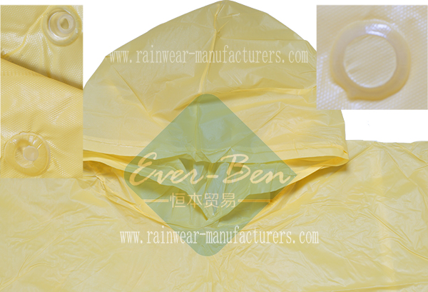Vinyl cheap rain ponchos snap button